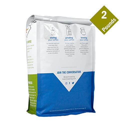 Klatch Coffee, Inc. Klatch Coffee Organic Rainforest Blend Medium-Dark Roast, 2 Pounds, Whole bean