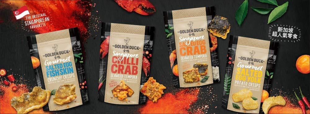 Golden Duck Golden Duck Salted Egg Fish Skin Crisps/ Potato Ridges/ Tempura (Salted Egg Fish Skin Crunchy Crisps 125g)