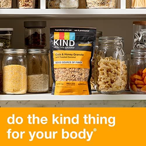 KIND KIND Healthy Grains Clusters, Oats & Honey, Healthy Snacks, Gluten Free, 10g Protein, 3 Count