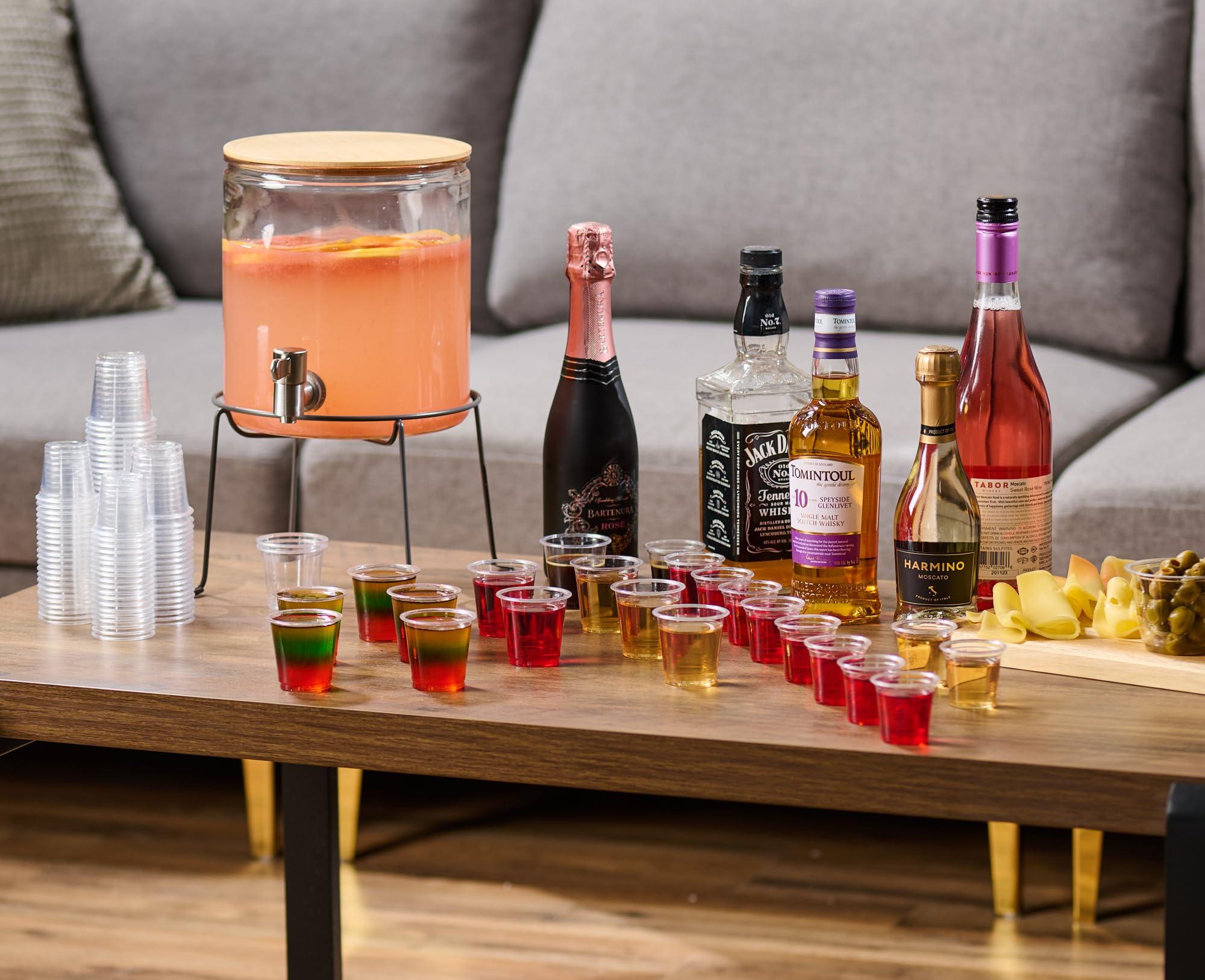 PATCHKE PATCHKE [2 OZ - 600 Pack] Plastic Shot Glasses Disposable mini Jello Shot Party Tumblers For Condiments samples (bulk Pack - 600 Cups)