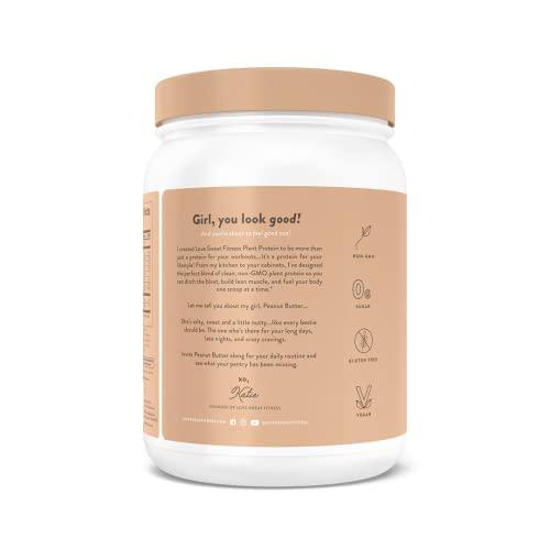 Love Sweat Fitness Love Sweat Fitness Organic Vegan Protein Powder | Peanut Butter | 23g Protein, 14 Servings, Plant Based, Gluten Free, Non-GMO