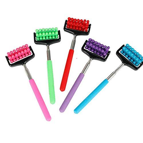 JIAHAO JIAHAO Back Roller Massager Telescopic Massage Roller Relaxation Hand Massage Tool Facial Hands and Feet Back Body Roller Massage Random Colour