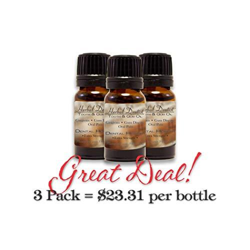 Saffron Spalon & Herb Co. Herbal Dentist Tooth & Gum Oil {Extra Strength} 100% Pure & Natural Complete Oral Health Care (3 Pack)