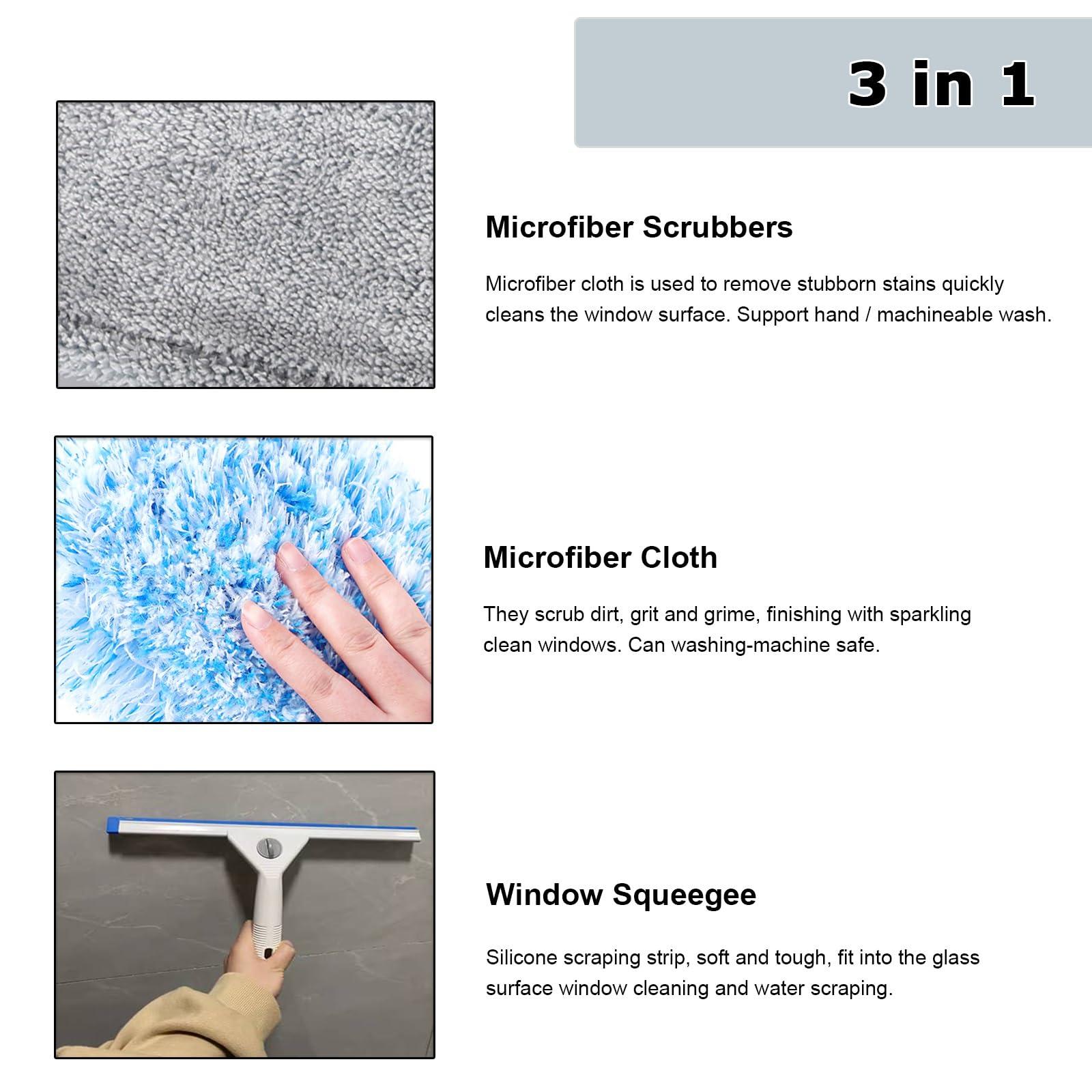 AMUFJJ AMUFJJ Extra Long Window Cleaning Pole, 16 20 25 Feet 30 35 40 FT Window Washing Kit for Malls/Apartment, Glass Cleaner Tool for Tiles/Shower Glass Doors(Length 7.7m/25.3ft)