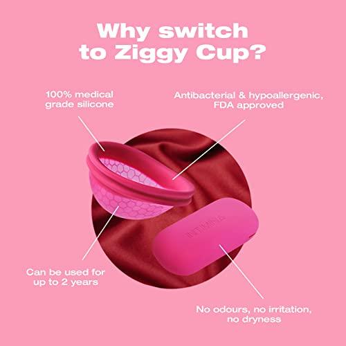 INTIMINA Intimina Ziggy Cup – Extra-Thin Reusable Menstrual Cup with Flat-fit Design