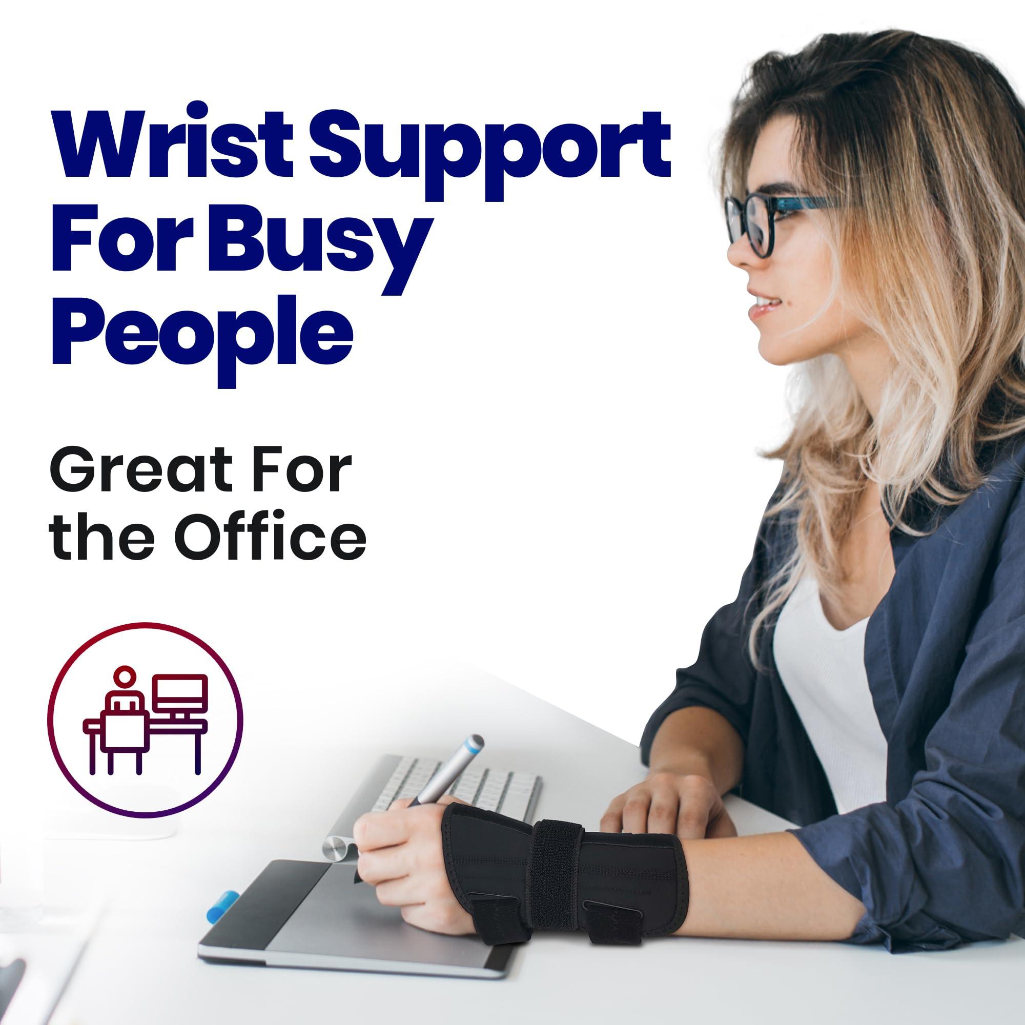 ARMSTRONG AMERIKA Thumb Splint & Wrist Brace | Carpal Tunnel Wrist Splint with Thumb Spica Splint | Thumb Stabilizer & Wrist Support For Tendonitis Pain, Arthritis, CMC Trigger Thumb (SM/MED, LEFT HAND)