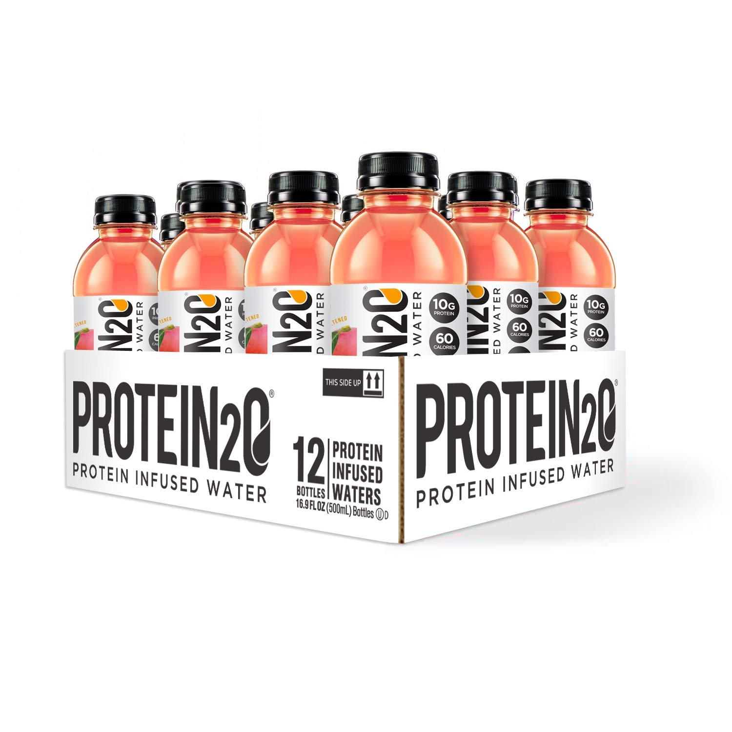 Protein2o Protein2o Whey Protein Isolate Infused Water Bundle (12 Pack) - Wild Cherry and Peach Mango Flavors