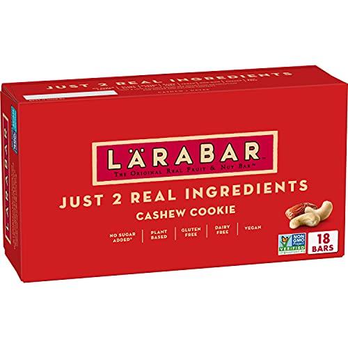 LÄRABAR Larabar Cashew Cookie, Gluten Free Vegan Fruit & Nut Bars, 1.7 oz, 18 ct