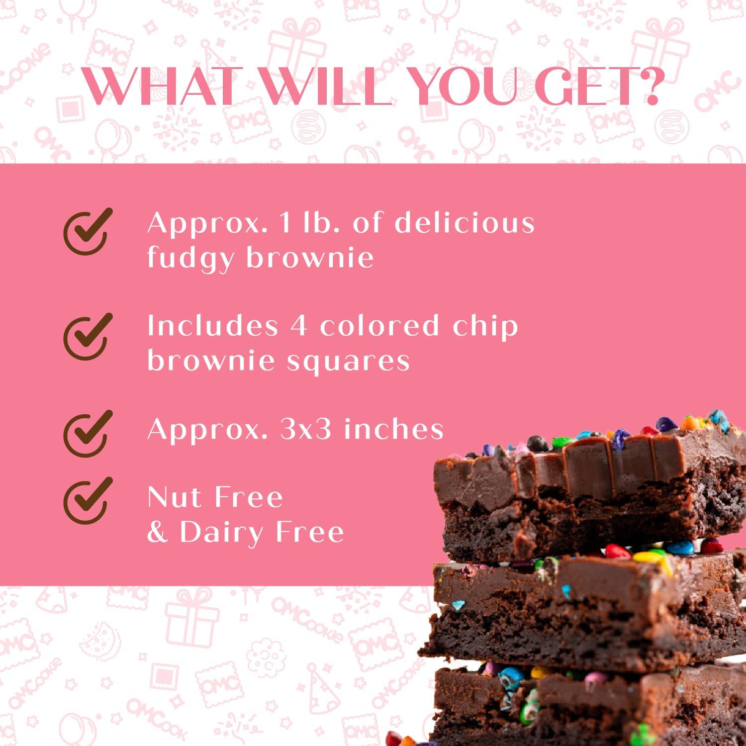 OMCookie Sending Hugs Gift Basket Care Package Chocolate Brownies Food Gift For Women | Nut Free Dairy Free | Sending Love