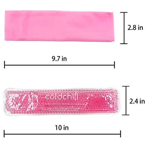 coldchill Reusable Perineal Ice Packs for Postpartum & Hemorrhoid Pain Relief, Hot & Cold Pack for Women After Pregnancy, 2 Ice Pack and 3 Cover. (Pink)