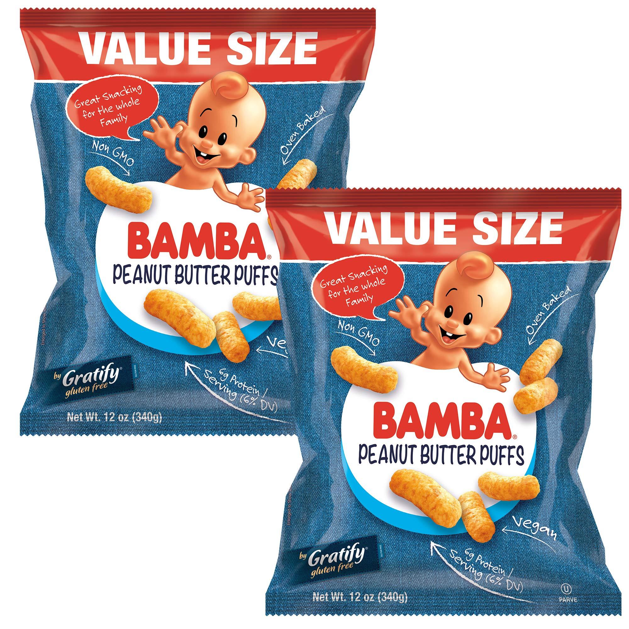 Bamba Osem Peanut Butter Puffs - Oven Baked Snack - 24 Ounce Total - 2 - 12 Ounce bags