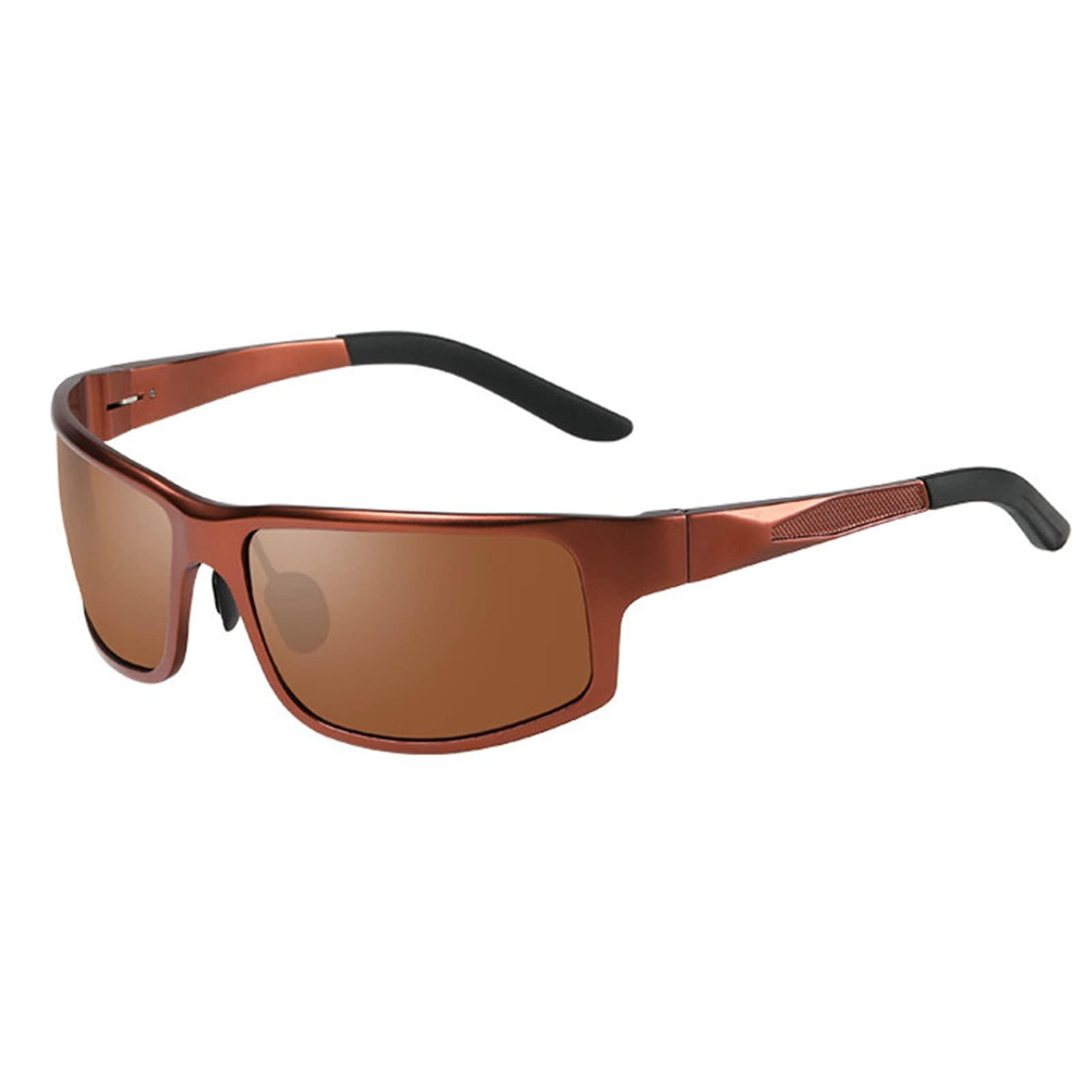willochra willochra Full lens Polarized Reading Sunglasses for Men Driving Running Sports Cycling Reader Aluminum Magnesium Style Unise (brown, 350 magnification)