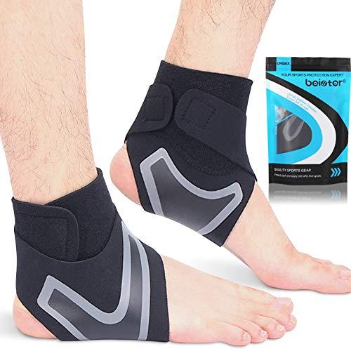 beister beister 1 Pair Ankle Support Breathable Neoprene Compression Ankle Brace for Men and Women, Elastic Sprain Foot Sleeve for Sports Protect, Arthritis, Plantar Fasciitis, Achilles tendonitis, Recovery