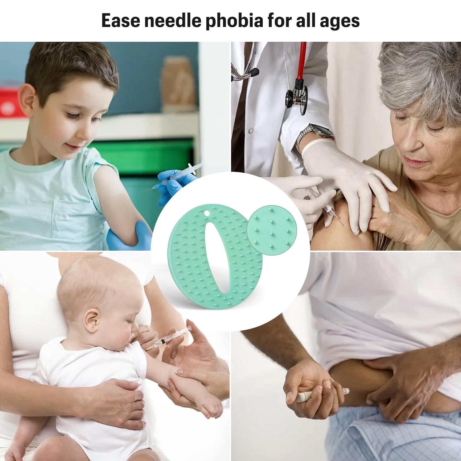 Pumwoy Shot Blocker, Pain Relief for Injections,Shot Pain Reducer,Reusable Injection Auxiliary Pad for Kids,Adults(Green)