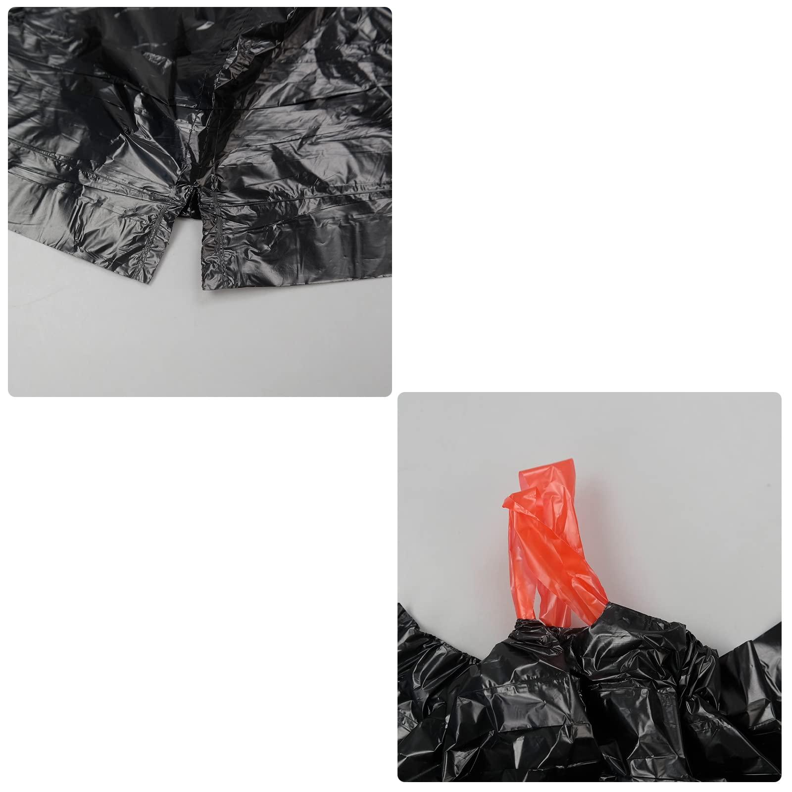 Uumitty Uumitty 3 Gallon Drawstring Trash Bags, Flat Bottom Garbage Bag (Black, 110 Counts/ 3 Rolls)