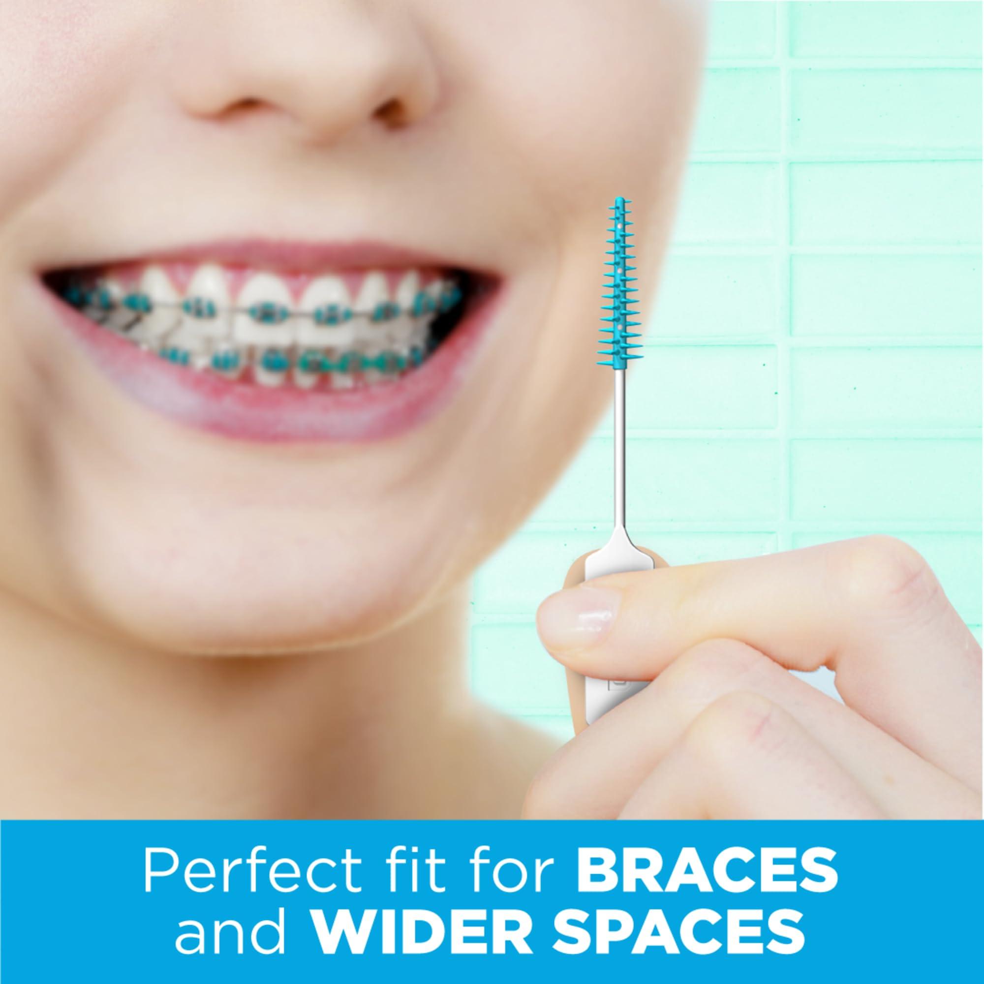 GUM GUM Soft-Picks Wider Space, Easy to Use Dental Picks for Teeth Cleaning and Gum Health, With Convenient Carry Case, Dentist Recommended Dental Floss Picks, 100ct