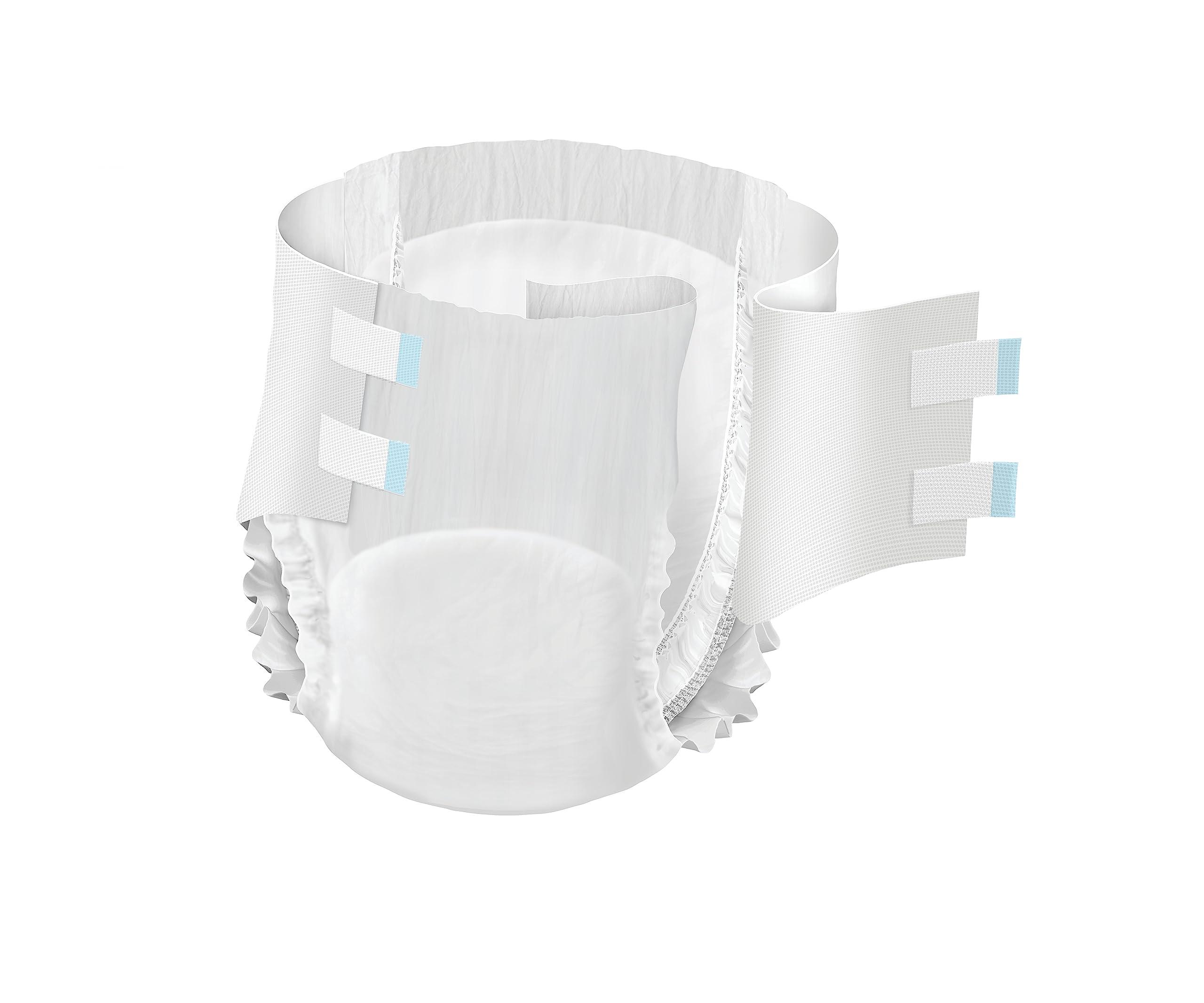 Medline Medline Extended Wear Overnight Adult Briefs with Tabs, Maximum Absorbency Adult Diapers, X-Large (60 Count)