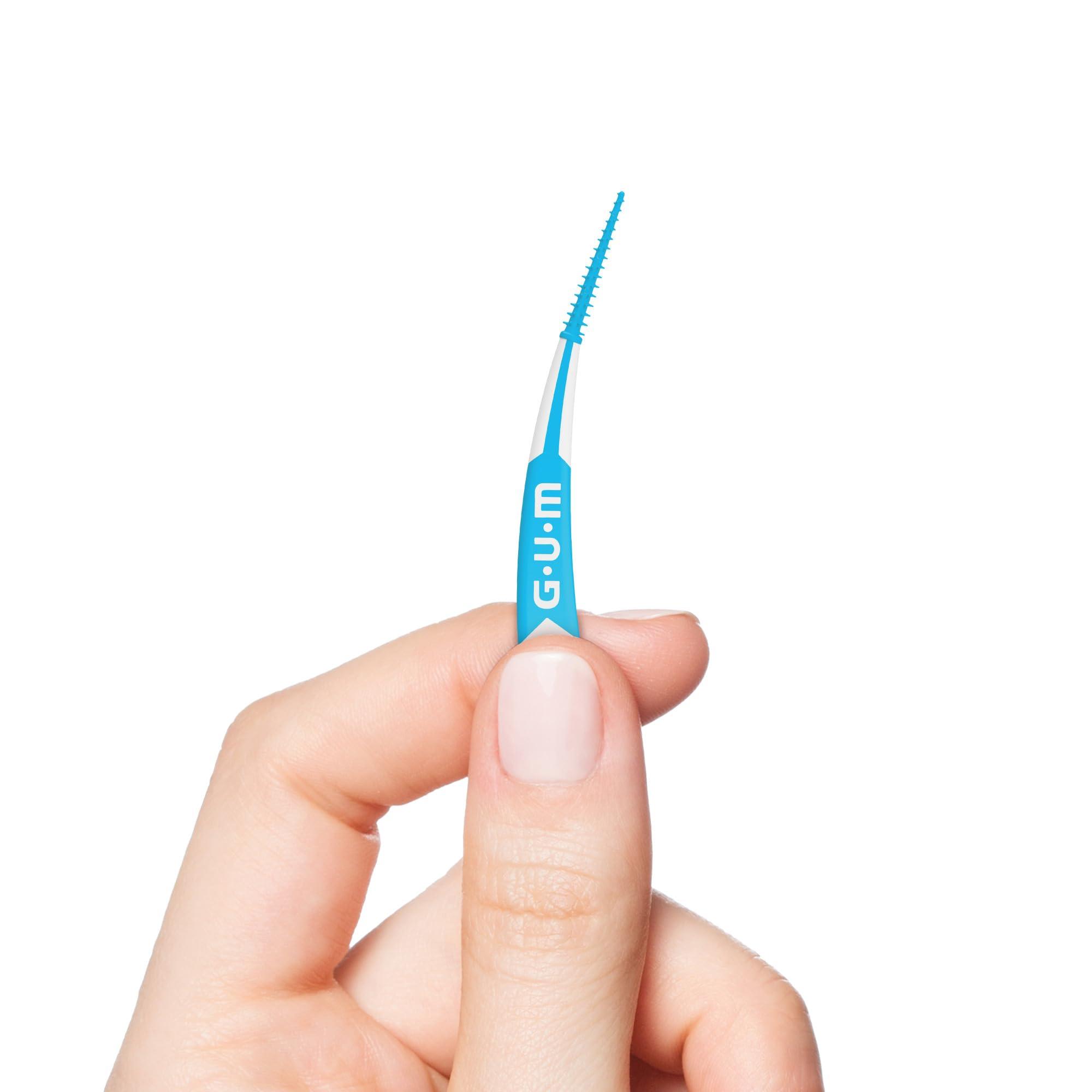 GUM GUM Soft-Picks Advanced- Tight, Easy to Use Dental Picks for Teeth Cleaning and Gum Health, Disposable Interdental Brushes with Convenient Carry Case, Dentist Recommended Dental Picks, 60ct(3pk)