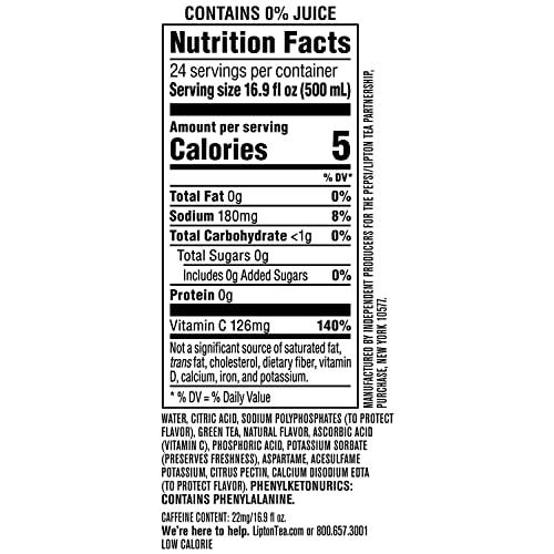 Ready Set Gourmet Diet Green Iced Tea - Citrus Flavor With Other Natural Flavors - With 100% Daily Value Antioxidant Vitamin C Per 12 Fl Oz, 24-500 ml Bottles - 1 Pack