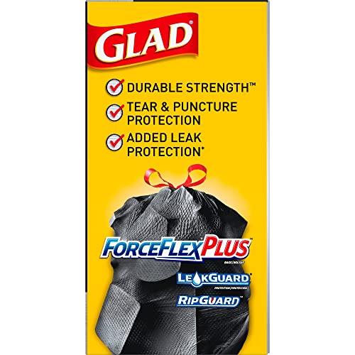 Glad Glad ForceFlex Trash Bag, Large, Black, 50
