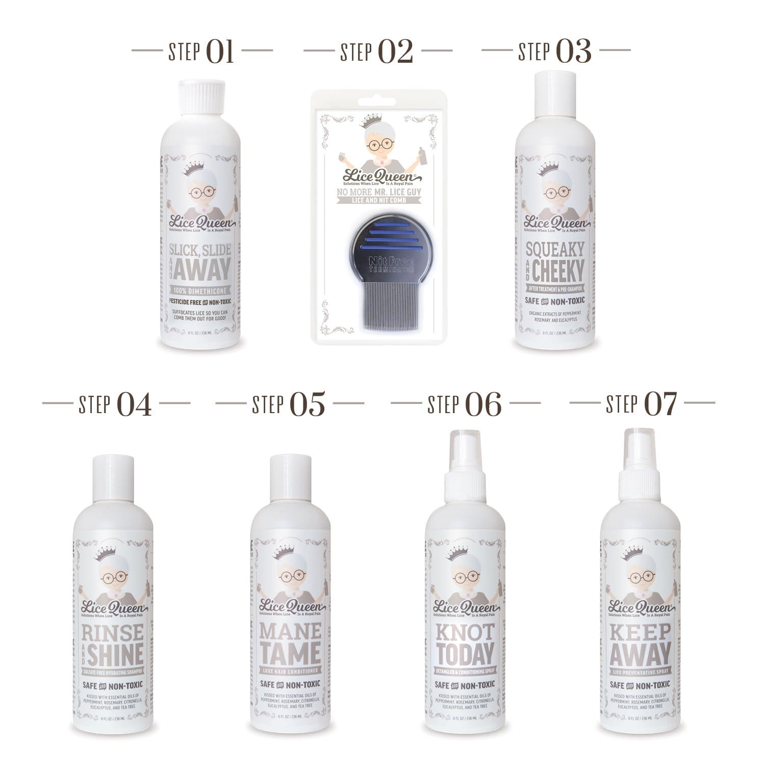 Lice Queen Lice Queen Lice Prevention Shampoo - Lice Shampoo That Kills Eggs and Lice with Citronella, Peppermint & Rosemary (8 Fl Oz / 237ml) - Safe for Daily Use - Sulfate & Paraben Free - All Hair Types