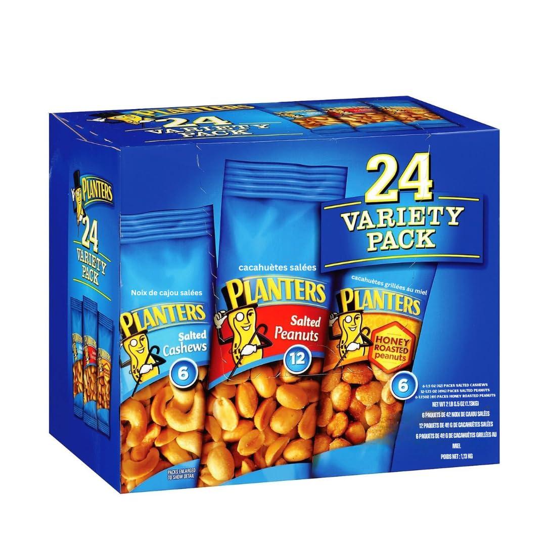Planters Planters Variety Pack Peanuts & Cashews 1.75 Oz / 24 Count