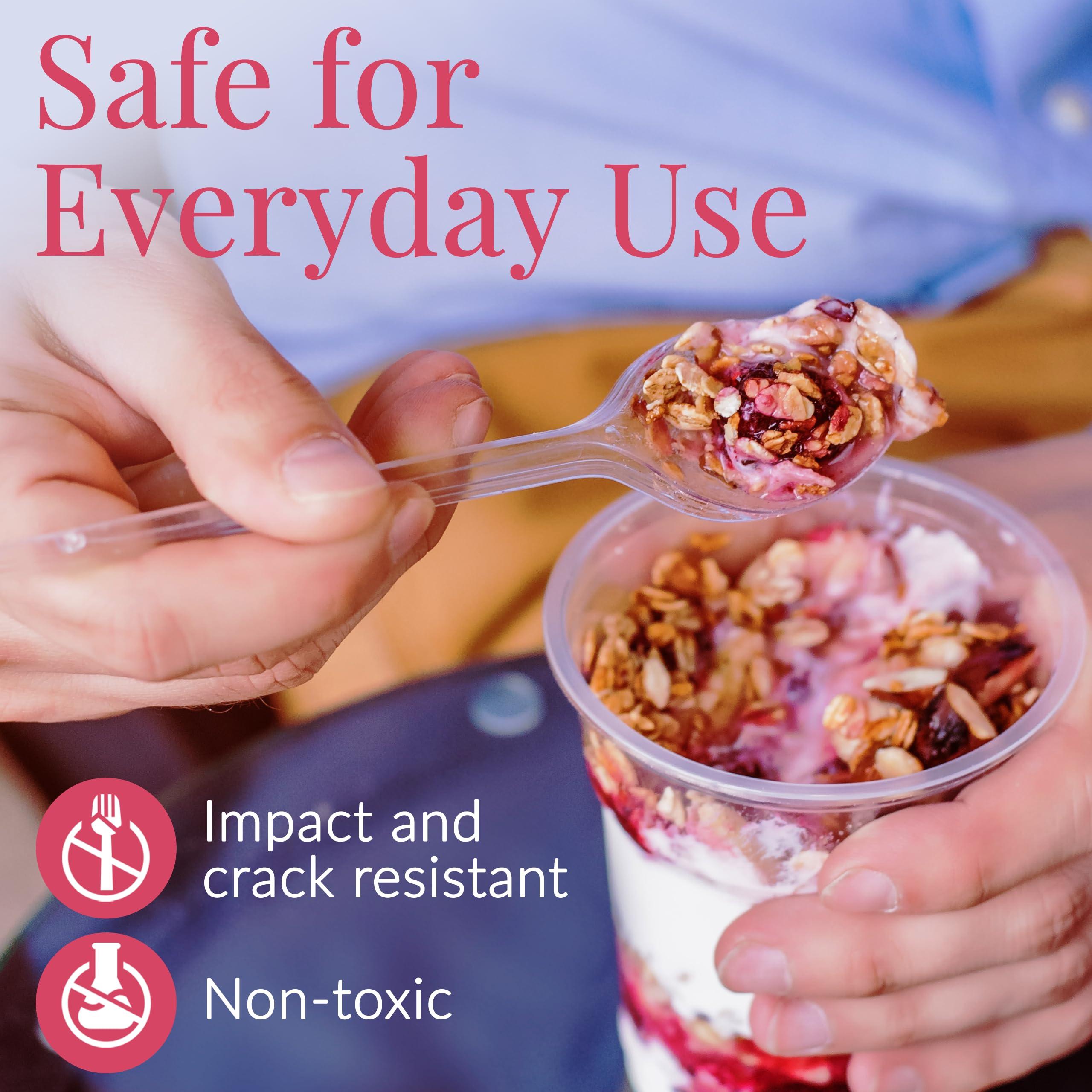 Prestee Prestee 500 Clear Plastic Spoons and Forks - Bulk, Plastic Silverware