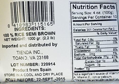 Calasparra Virgen de la Esperanza Semi-Brown Calasparra Rice Arroz (2.2 lbs/1 kilo)