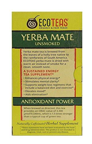 ECOTEAS ECOTEAS Organic Yerba Mate Unsmoked Tea 24 Bags (Pack of 3)