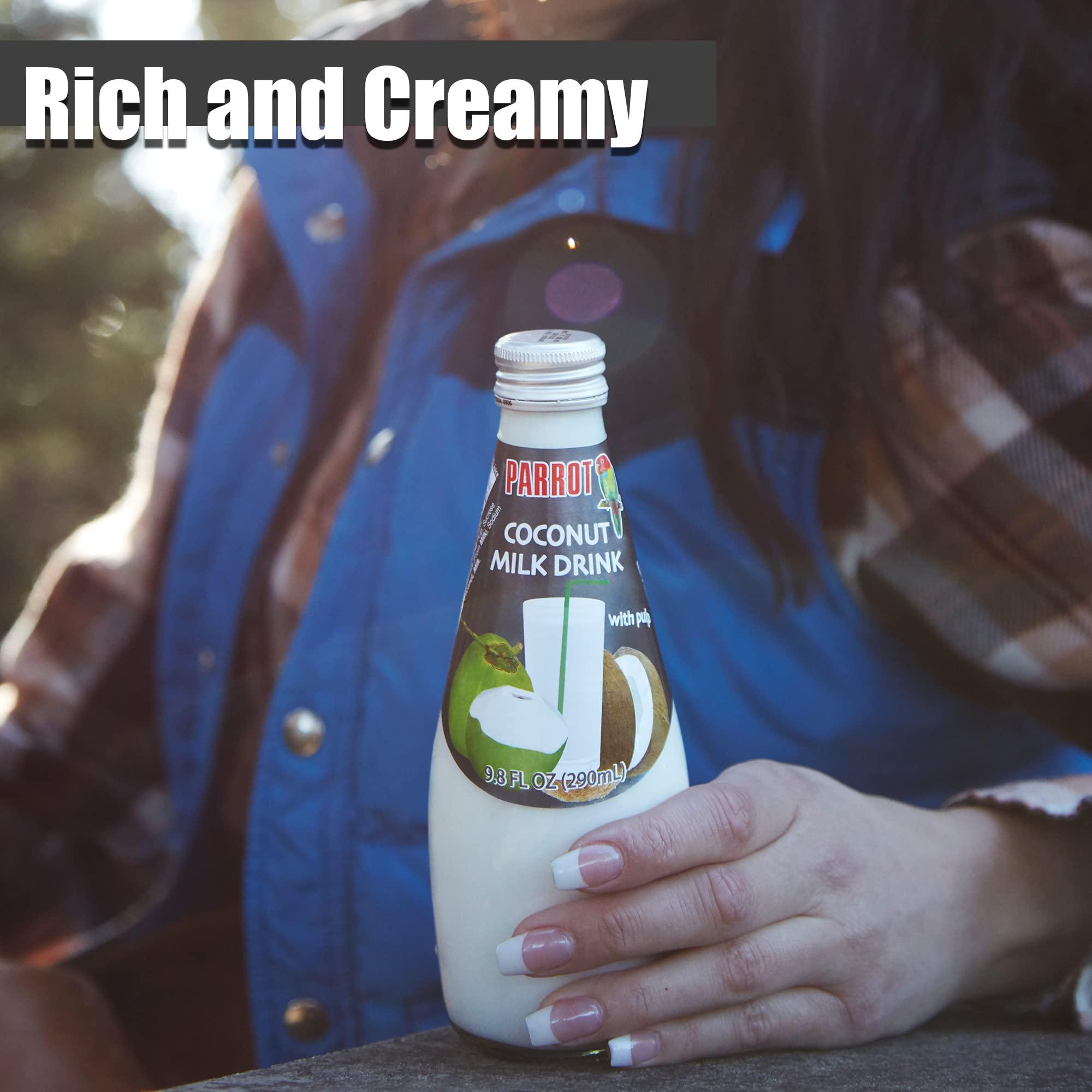 PARROT Parrot Brand Coconut Milk Drink Original with Pulp and Coconut Water with Pulp 9.8 fl. oz. 290mlPack of 12