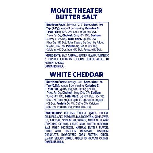 Kernel Season's Kernel Season\'s Popcorn Seasoning Movie Theater Butter Salt & White Cheddar, 8.5 Ounce (Pack of 2)