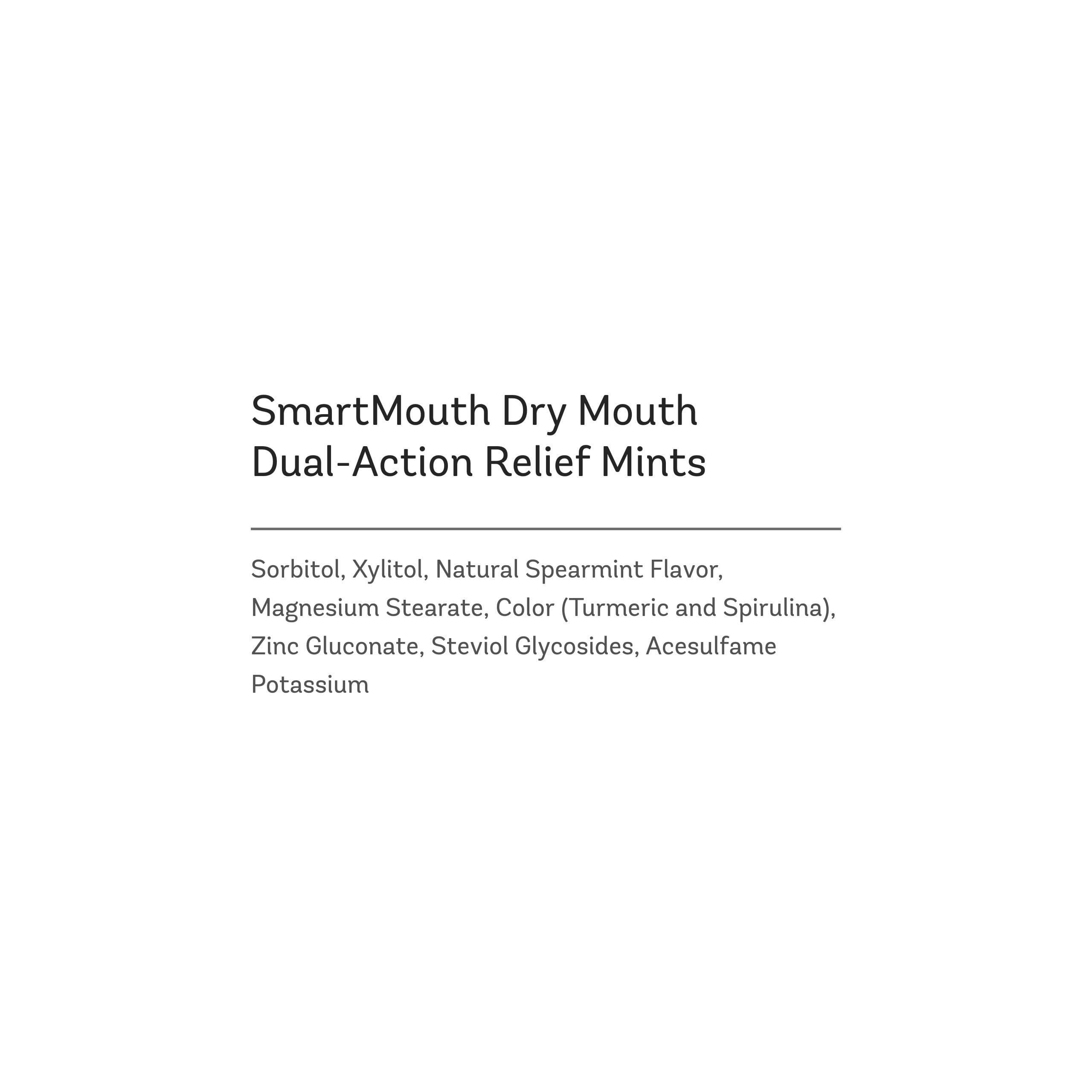 SmartMouth SmartMouth Dry Mouth Dual-Action Mints - Sugar-Free Breath Mints - 50 Count, 3 Pack, Mellow Mint