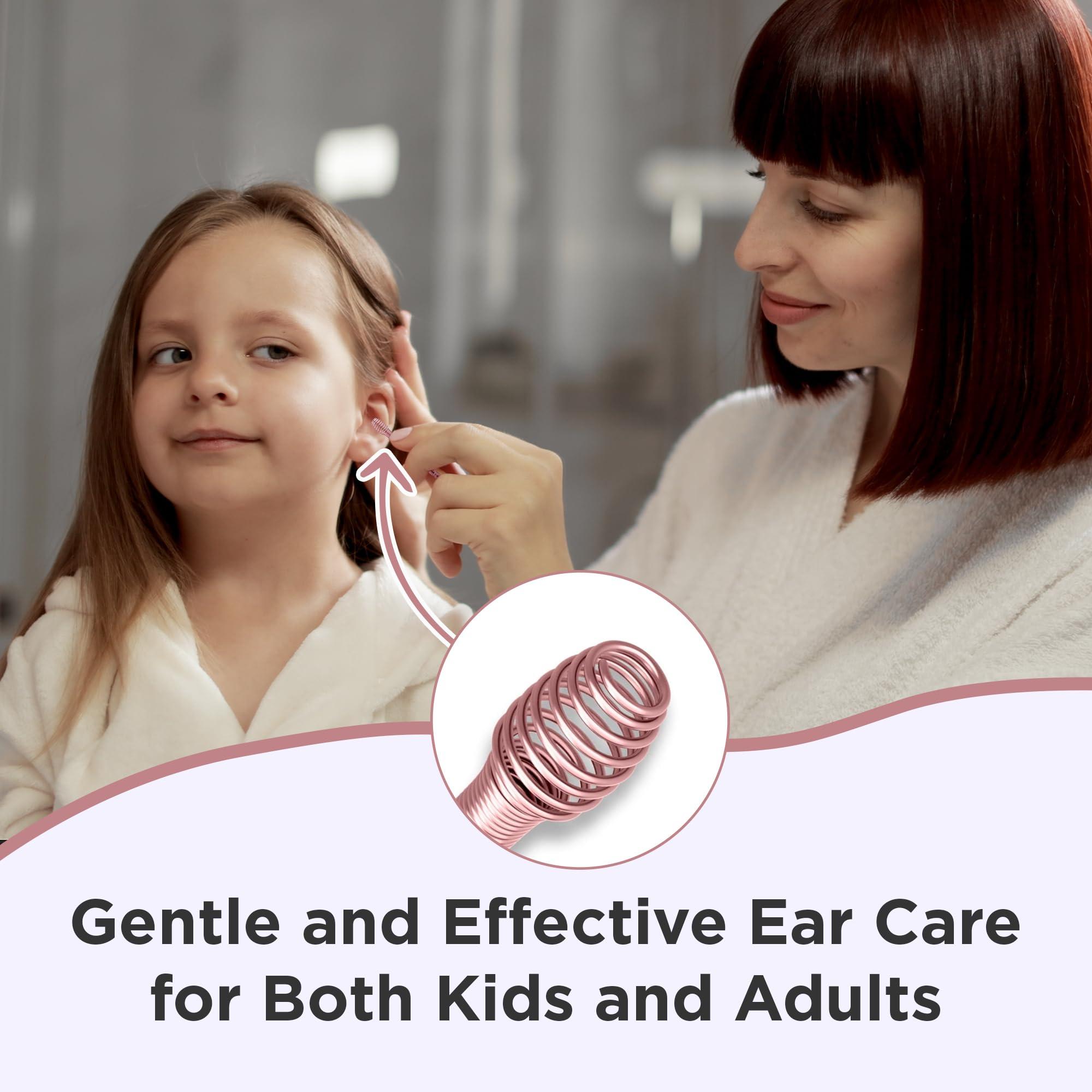 Generic 360 Spiral Ear Pick & Ear Spoon - Double-Headed Ergonomic Ear Wax Tool for Cleaning Ear Canal - Hygienic, Rust-Proof Stainless Steel Earwax Remover - With Portable Storage Case & Brush