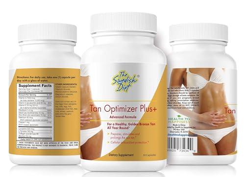 The Swedish Diet The Swedish Diet Tan Optimizer Plus+ Tanning and Skin Health Supplement with Beta Carotene, L-Tyrosine, Collagen, and Vitamins | Immune System & Antioxidant Support | 30 Count