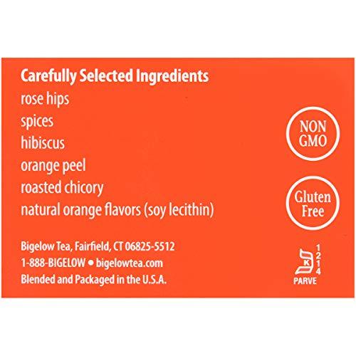 Bigelow Bigelow Orange & Spice Herbal Tea 28-Count Box (Pack of 1) Caffeine-Free Soothing Herbal Tea Sweetly Citrus-y Tea with an Herbal Twist