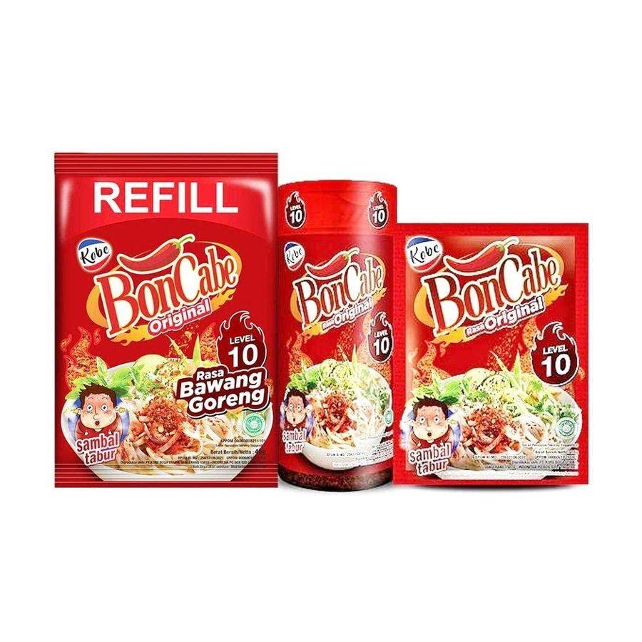 Bon Cabe Kobe Bon Cabe Sambal Tabur- Chilli Sprinkles Original Level-10, 50 Gram/1.76oz (Pack of 3)