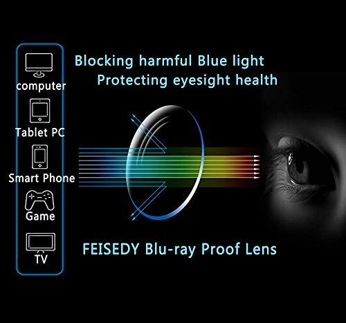 FEISEDY FEISEDY Crystal Cat Eye Glasses Frame Blue Light Blocking Computer Eyewear B2500