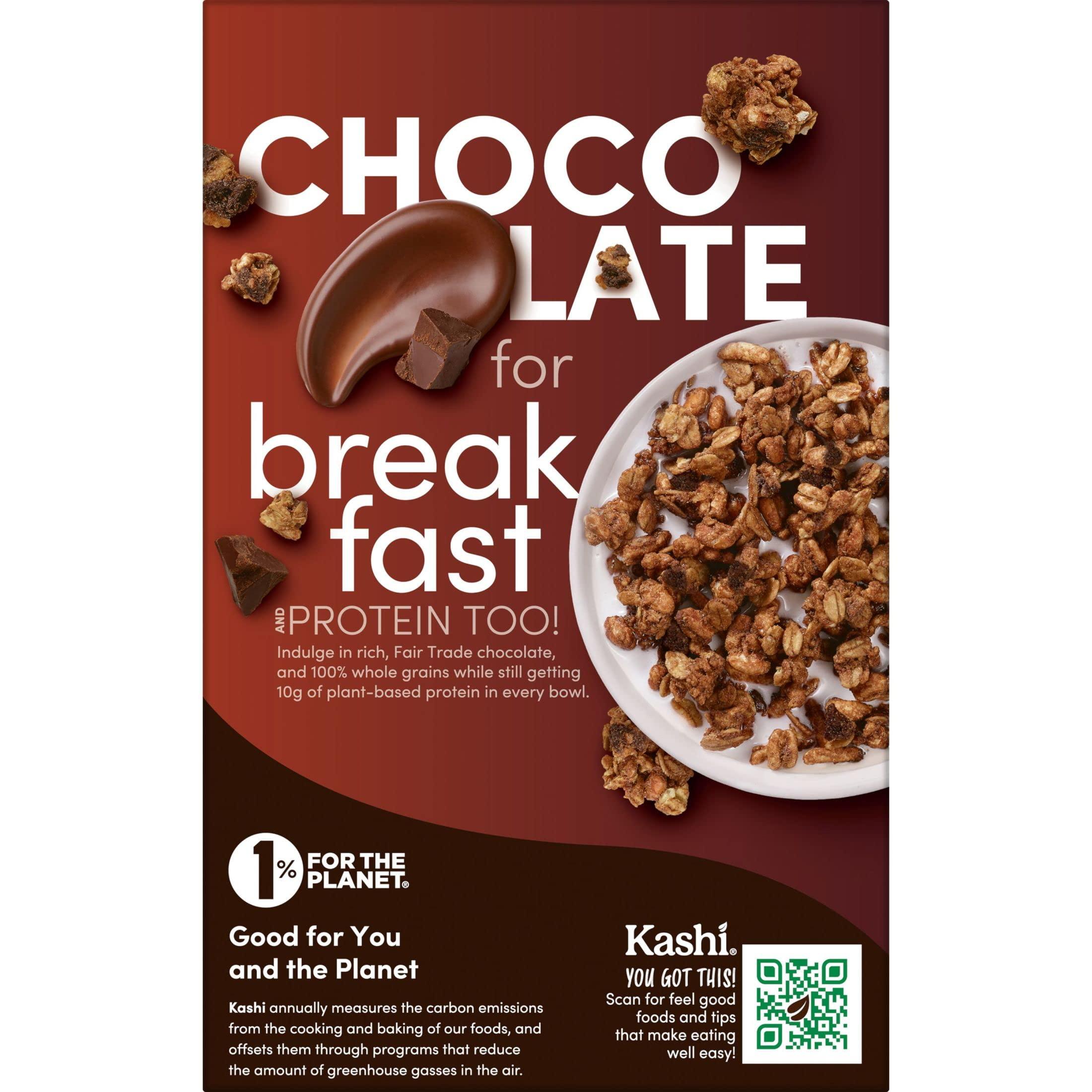 Kashi Kashi GO Cold Breakfast Cereal, Fiber Cereal, Vegan Protein, Chocolate Crunch (8 Boxes)