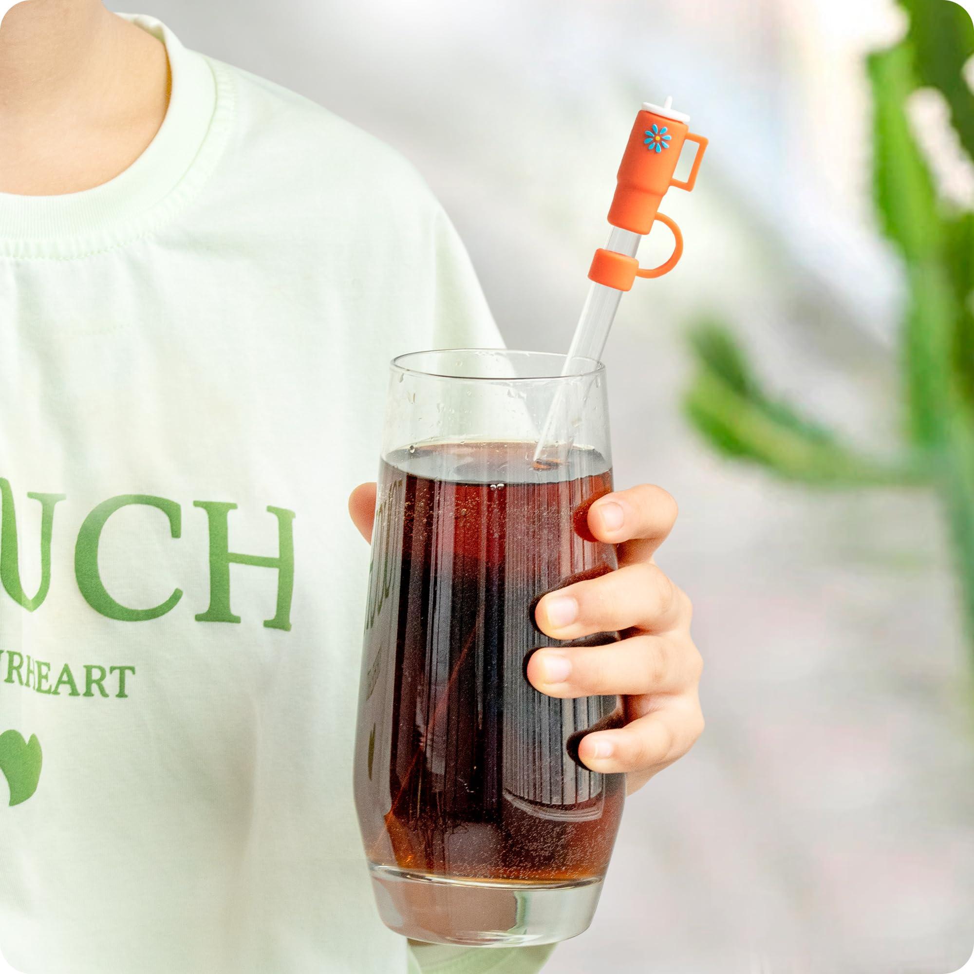 Prurex Prurex Straw Toppers Compatible with 30&40 Oz Tumbler with Handle, Silicone Straw Cover Cap for Stanley Cup, Reusable Straw Covers for 10mm 0.4\"Straws(6 pcs 3 Colors)