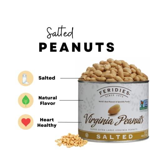 FERIDIES FERIDIES Super Extra Large Salted Virginia Peanuts - 18oz Can