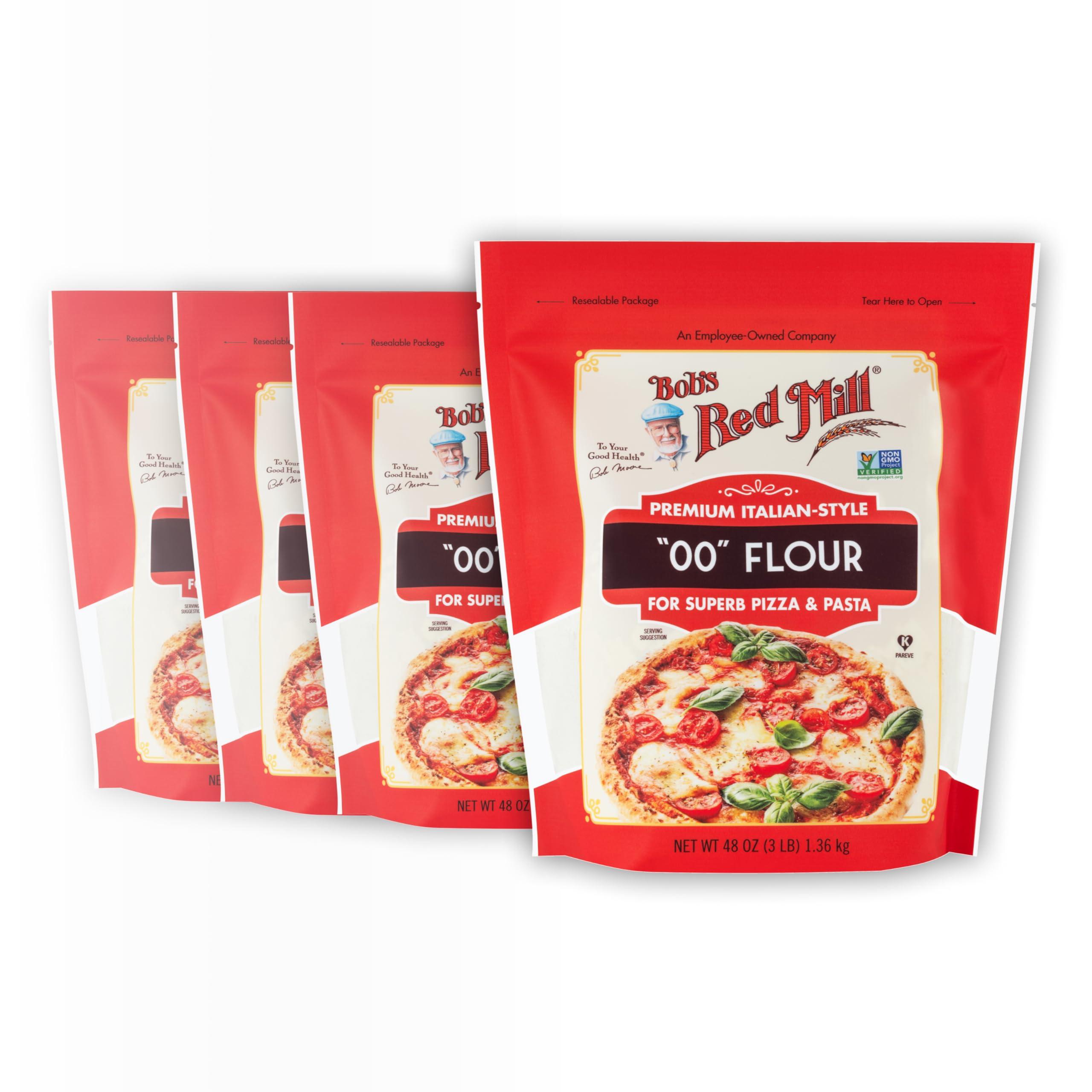 Bob\'s Red Mill Bob\'s Red Mill 00 Pizza Flour, Premium Italian Style - 3 Pound (Pack of 4) - Pizza and Pasta Flour, Kosher, Non-GMO
