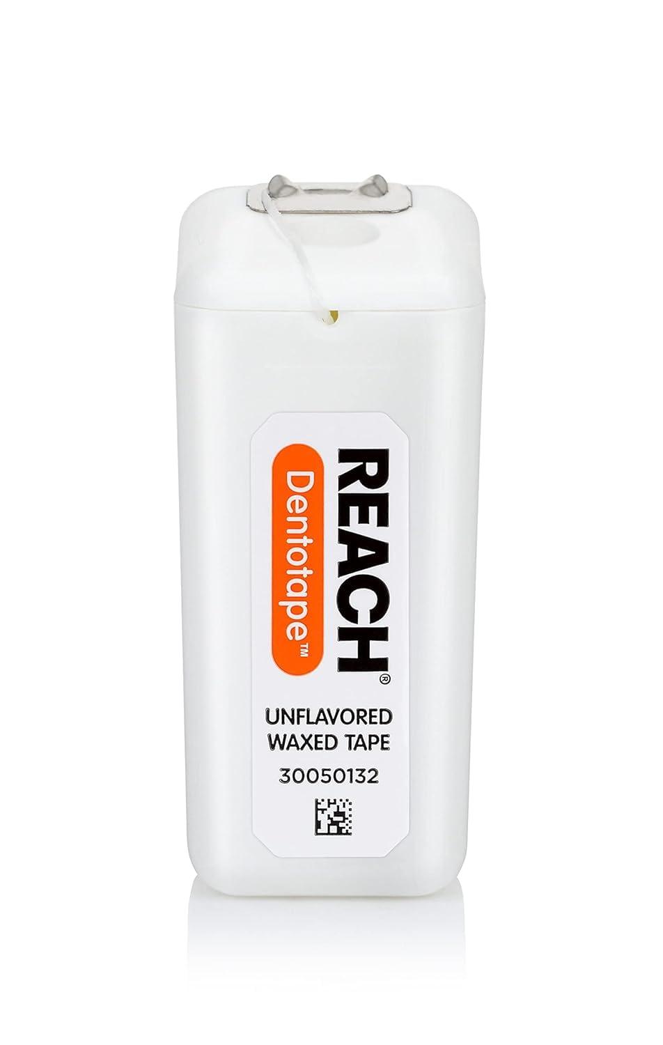 Reach Reach Dentotape Waxed Dental Floss with Extra Wide Cleaning Surface for Large Spaces between Teeth, Unflavored, 100 Yards (Pack of 3)