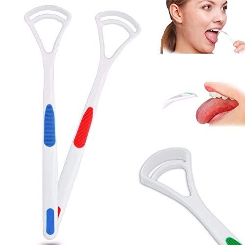 Nurpi Nurpi Plastic Tongue Cleaner for Adults and Kids Fights Bad Breath Oral Care Tongue Cleaner, Easy to Use Travel Friendly- Pack of 2