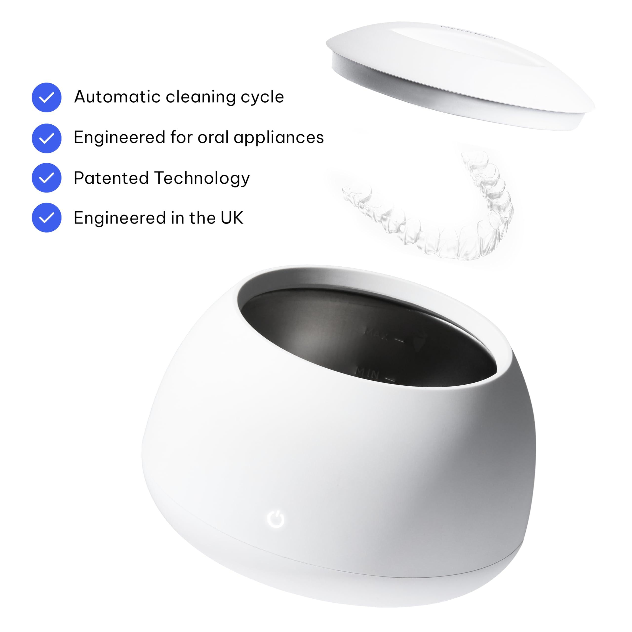 Zima Dental Zima Dental Pod | Arctic White | Ultrasonic Retainer Cleaner Machine | Aligner, Nightguard, Mouth Guard, Denture Cleaner | Oral Dental Care FSA HSA Approved