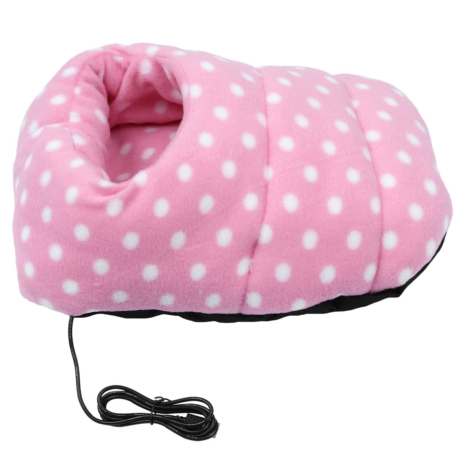 HEALLILY Heating Foot Warmer Heated Foot Warmers Foot Warm Cushion Anti Skid Plush Shoes Foot Warmer mat Electric Foot Massagers Heater Shoes Boots Electro-Thermal Office Super Soft Fleece