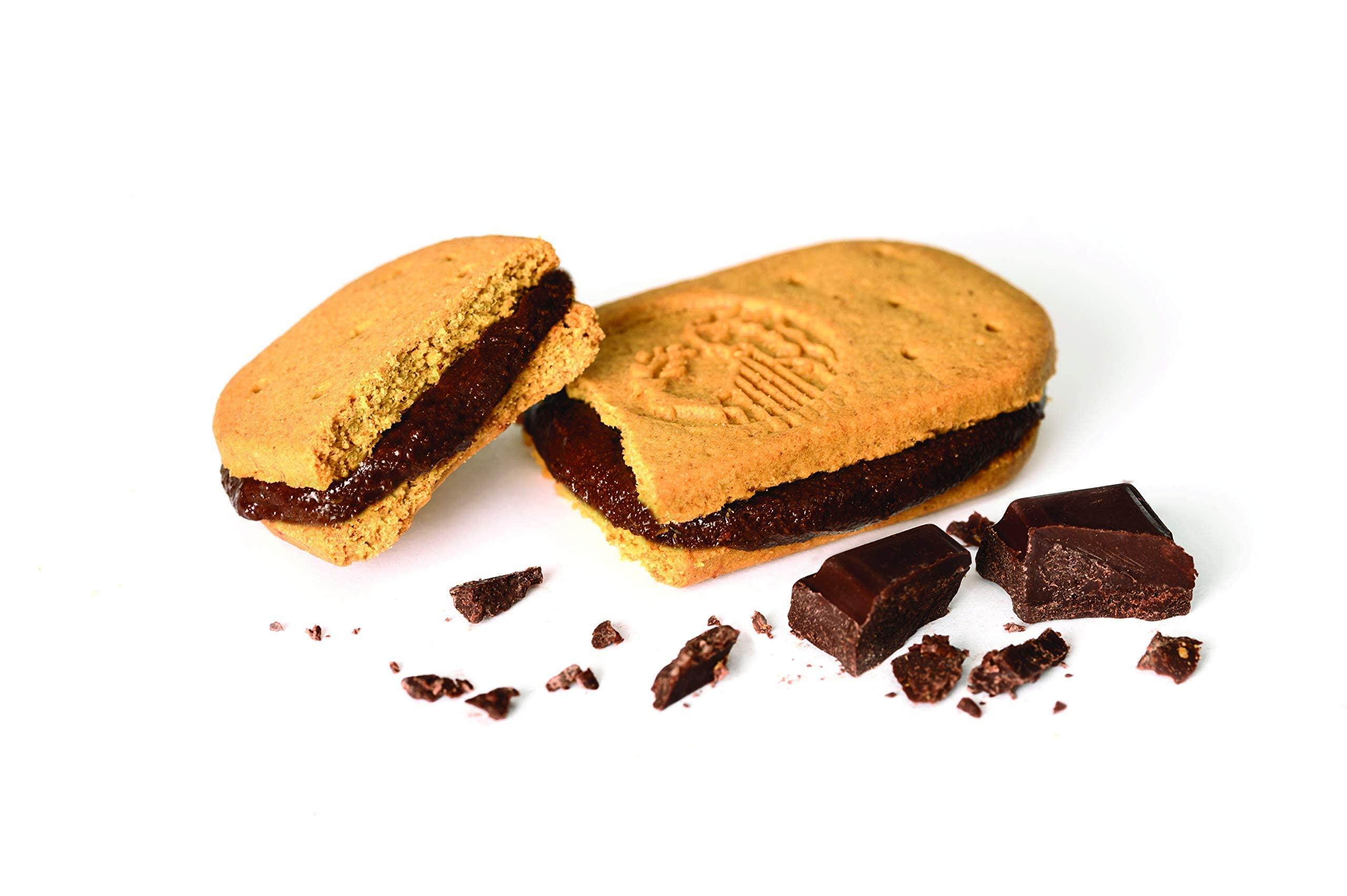 Olyra Ancient Greek Grains Olyra Dark Chocolate Sandwich Breakfast Biscuits, Healthy Snacks for Kids and Adults, Low Sugar, High Fiber, Vegan Organic Cookies, with Ancient Greek Grains, USDA Certified Organic, Non GMO, 4 Packs