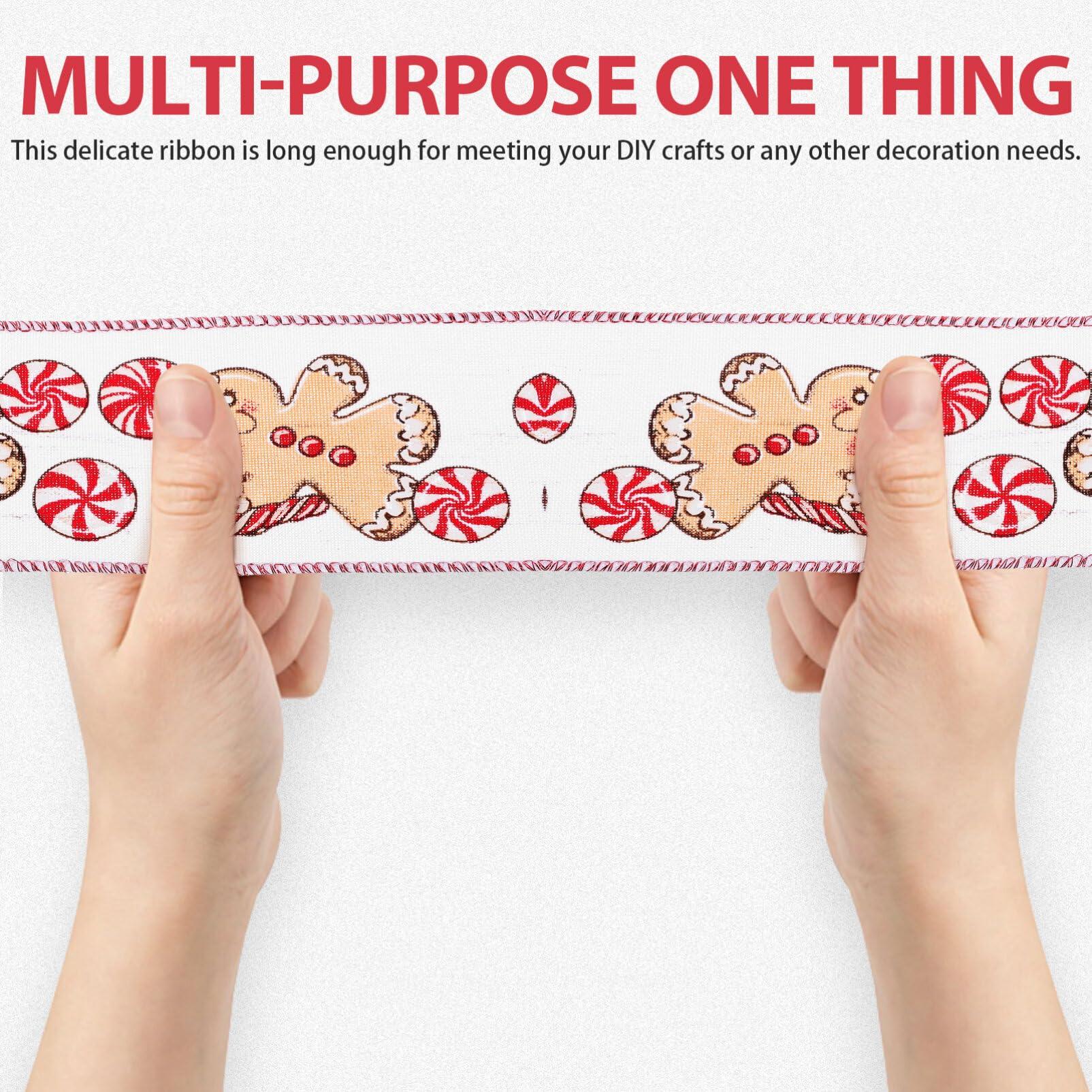 Healifty 1 Roll Handmade Wire Edge Bow Ribbon Wrapping Ribbon DIY Ribbon Christmas Tree Decorative Ribbon Xmas Ribbon Christmas Ribbon Decor Ribbons for DIY Packing Ribbons