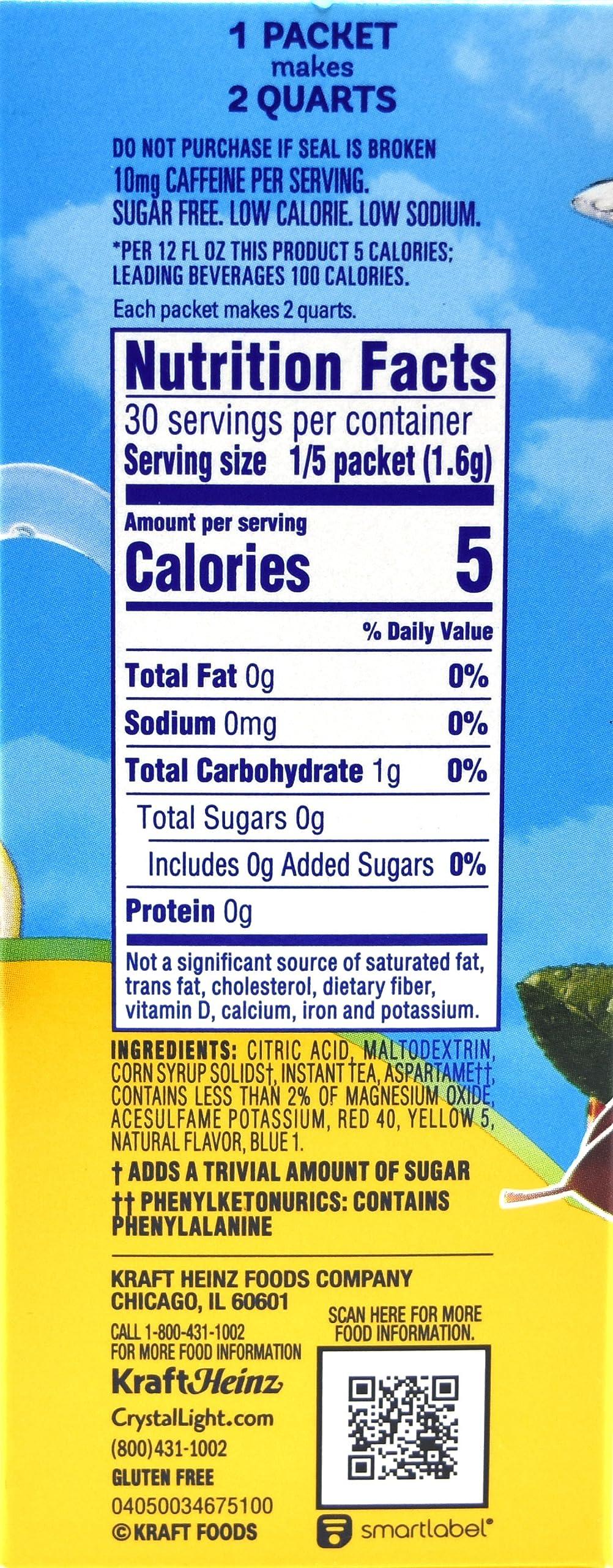 Crystal Light Crystal Light Lemon Iced Tea Drink Mix, 12-Quart Canister (Pack of 8)