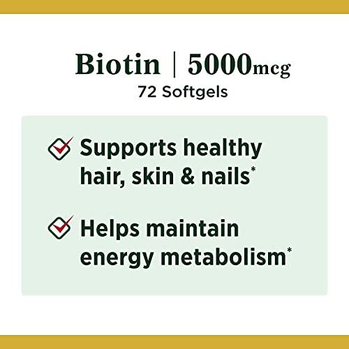 Nature's Bounty Nature's Bounty Biotin 5000 mcg Liquid Softgels 72 ea (Pack of 3)