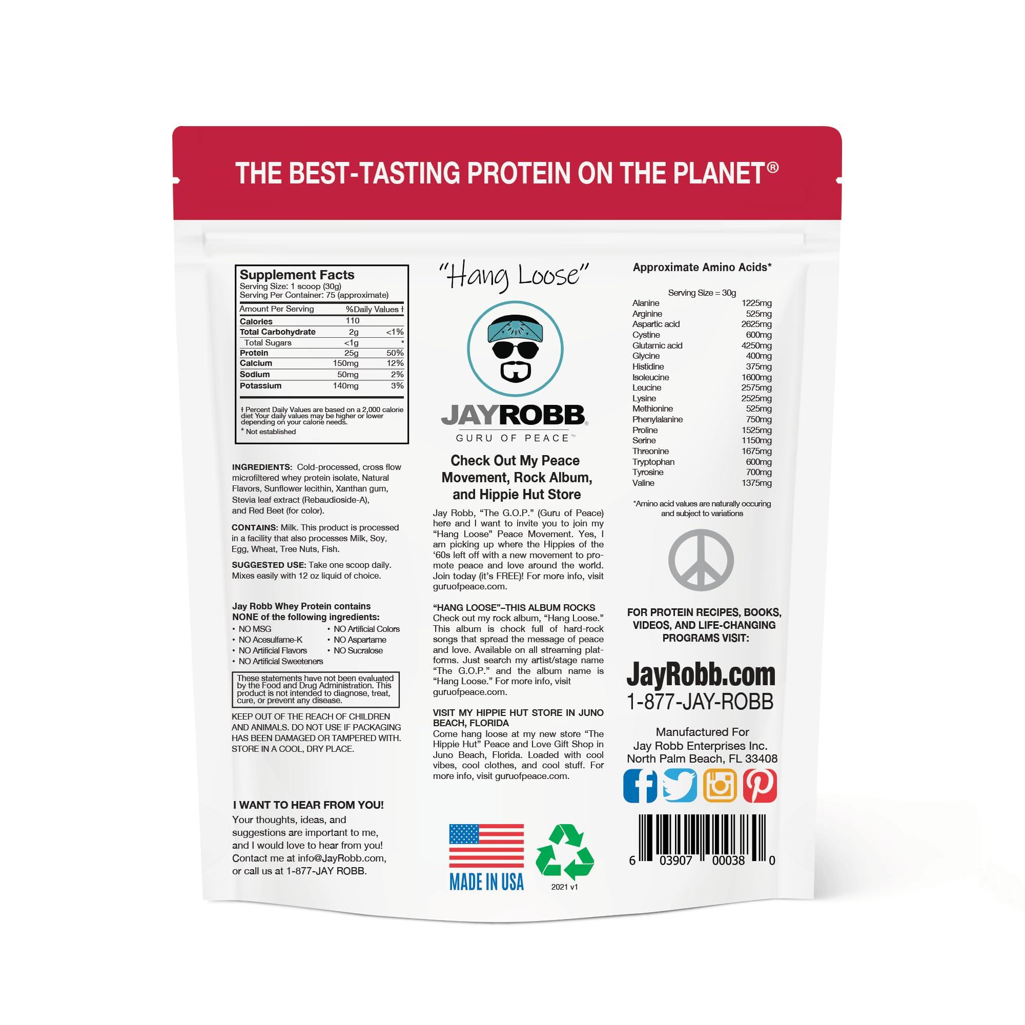 JAYROBB JAYROBB Whey Isolate Protein Powder, Low Carb, Keto, Vegetarian, Gluten Free, Lactose-Free, No Sugar Added, No Fat, No Soy, Nothing Artificial, Non-GMO, Best-Tasting, 75 Servings (80 oz, Strawberry)